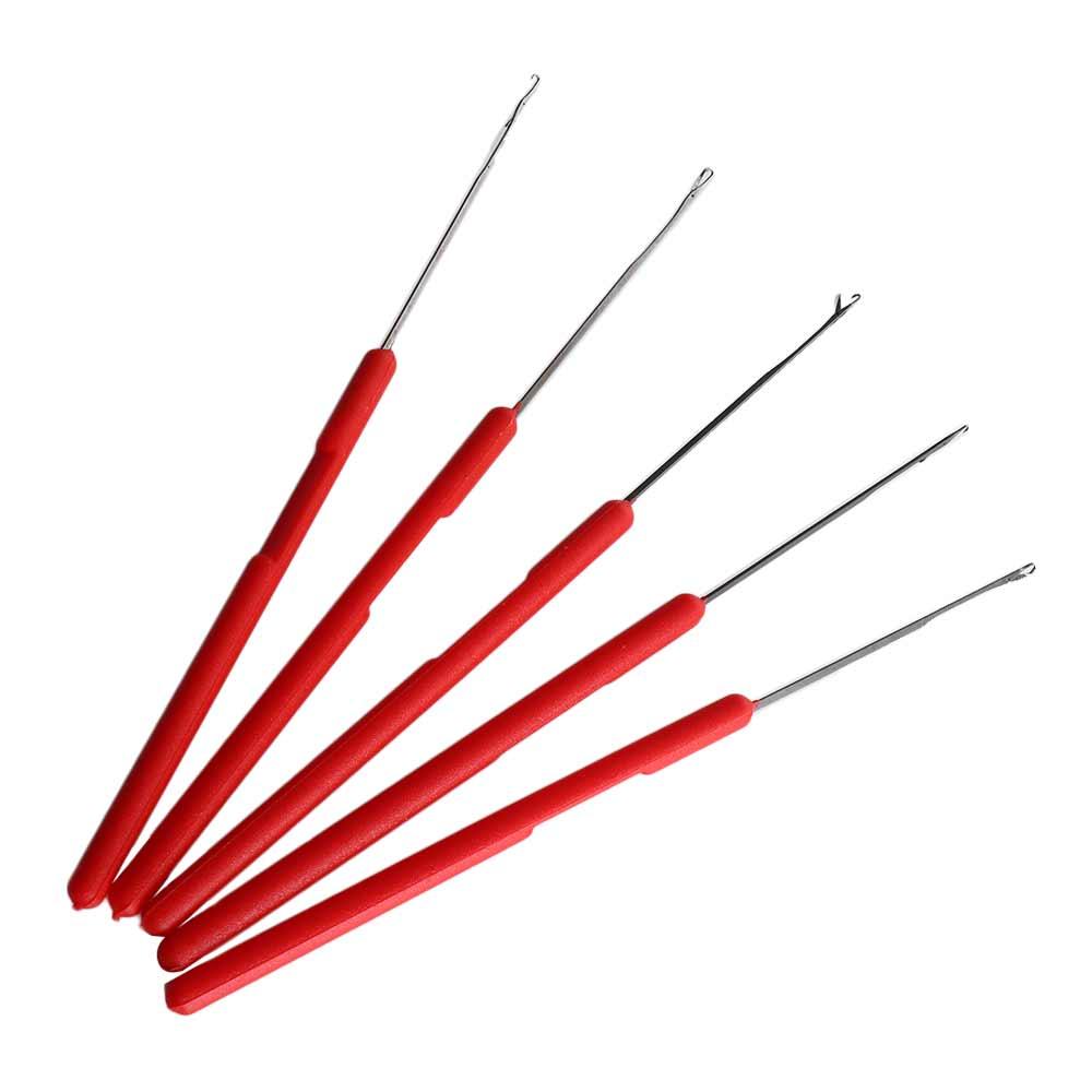 10pcs/set Plastic Crochet Hook Needle Red Micro Hook Needle  for Jumbo Braiding