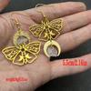 Kolczyki Luna Moth Kolczyki Motyl Kolczyki Niebiańskie Kolczyki Bohemia