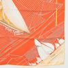 HERMES [Excellent Condition] Tuiga Sailboat Silk Carre90 scarf OrangeUsed