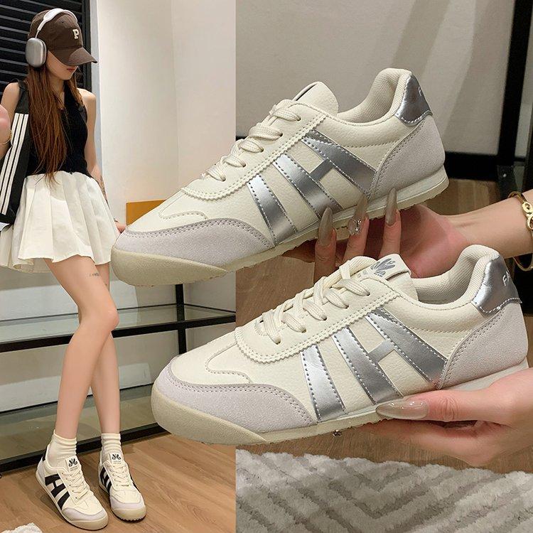 Retro sports shoes autumn new versatile color matching light mouth fashion low-top casual women