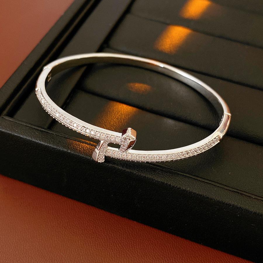18K real gold electroplated zircon hammer snake bone chain bracelet personalized bracelet