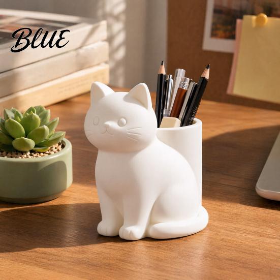 Creative Desktop Storage Solution Cute Cat Pen Holder 3D Printed Kitten Pencil Cup