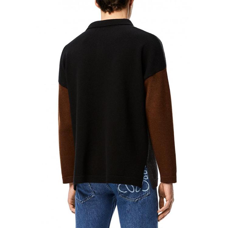 LOEWE Polo Shirts Men's Dark Gray Polo Collar Moderate Straight Fit H52633-3X84-1204