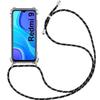 Protective Case for Redmi 9 - eFConnection - Soft - Transparent-black - Shockproof - with Cord