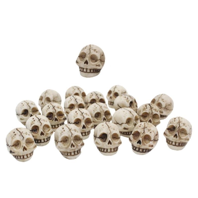 

Pack Of 20 Creative Resins Skull Face Bone Skull Stone for Halloweens Party and Home Decoration 1