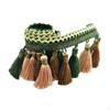 3.5'' Wide Polyester Lace Trim with Long Fringes, for DIY Projects