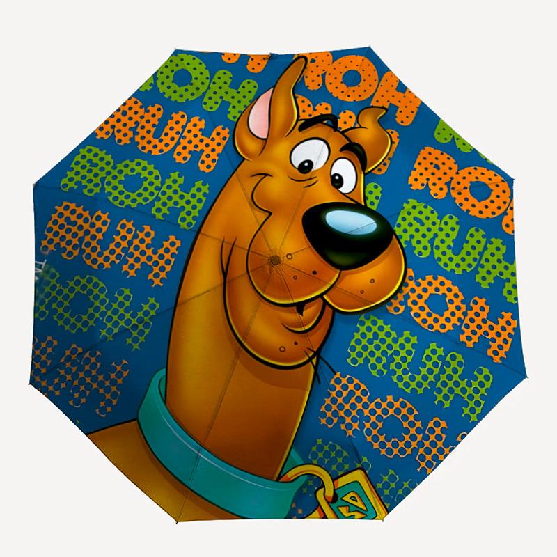 1 шт. Прочный каркас зонта Scooby-Doo Mystery с 8 ребрами, Автоматическое открытие/закрытие, Прочный и красочный, Идеально для пляжа, путешествий и всех сезонов, 10188