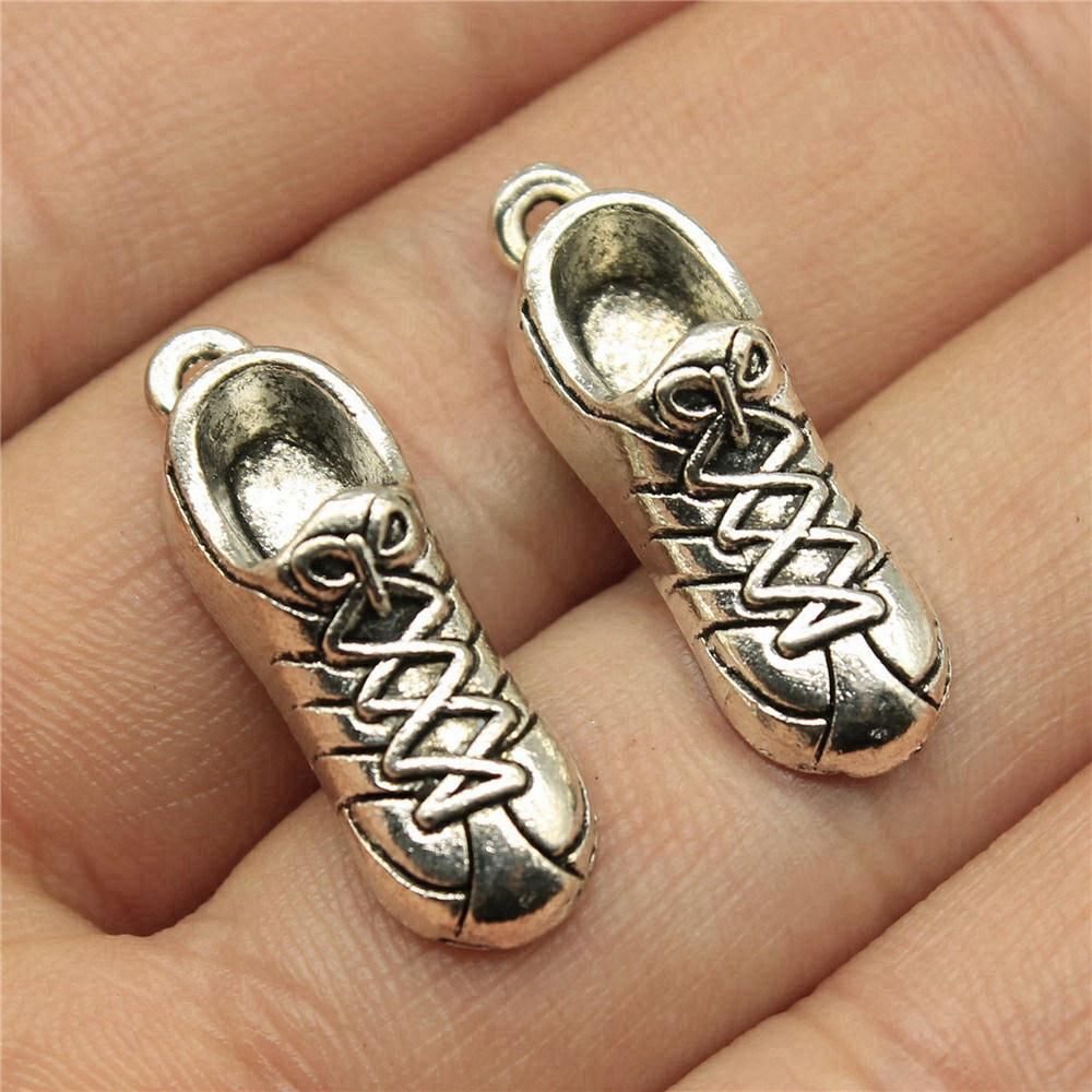 Shoes High Heel Fashion Charm Antique Bronze Zinc Alloy Jewelry Making Supplies for Women Earring Charms Handmade