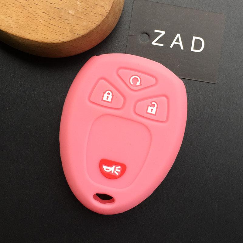 ZAD silicone rubber car key cover case set for Buick for GMC for Chevrolet for Cadillac PONTIAC SATURN Aura Impala 4 button key