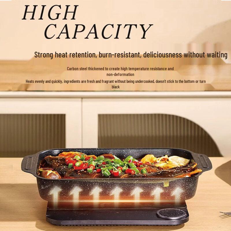 Non-stick Carbon Steel Rectangular Roasting Fish Pan