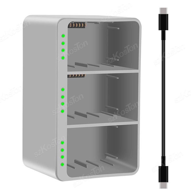 Trzykanałowa dwukierunkowa stacja ładująca do baterii DJI Mini 5 Pro/Mini 4 Pro/Mini 3 Pro Akcesoria do drona