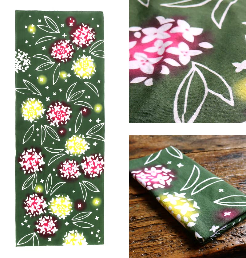 KOMESICHI COLLECTION Airashika Japanese Goods Chusen Tenugui Kisaragi 33 x 90cm "Japonica"