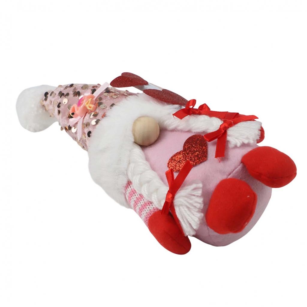 Gnome Decorations Handmade Plush Doll Valentines Day Gnome