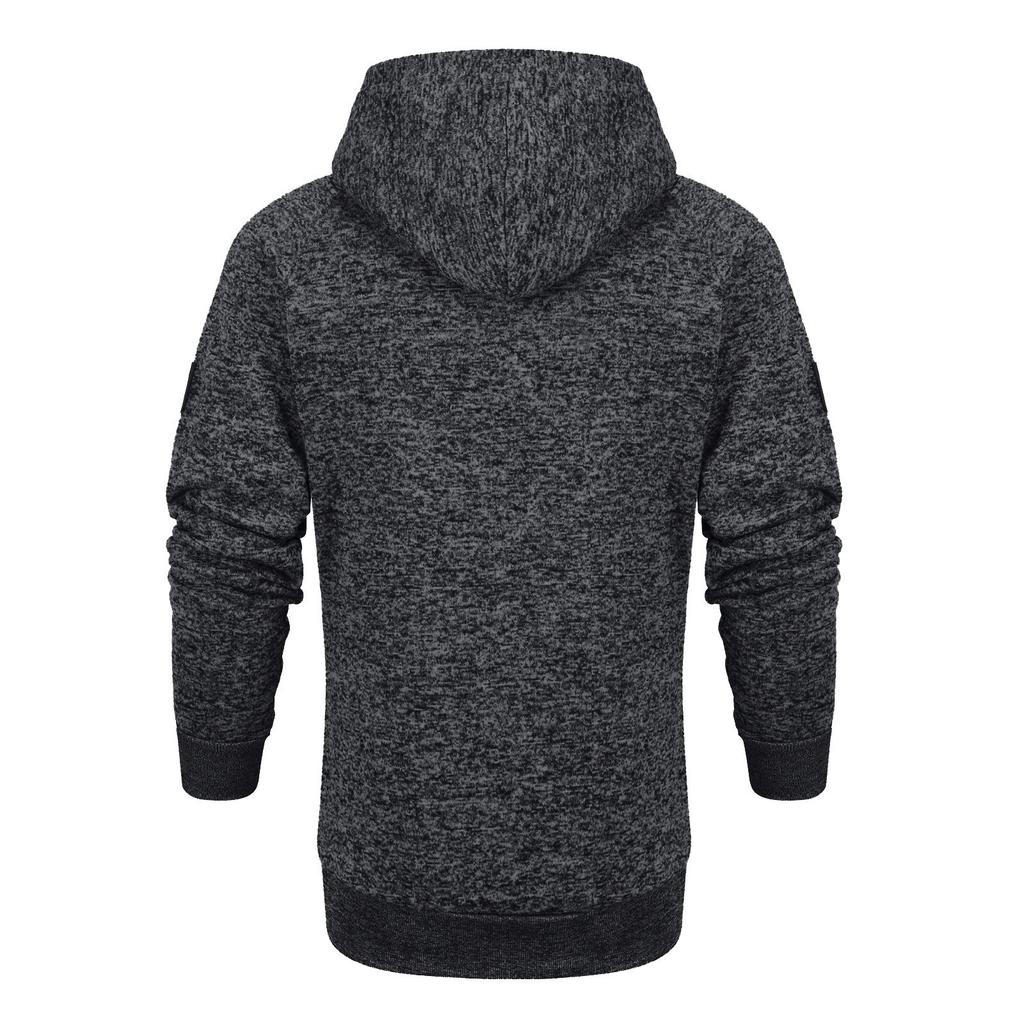 Herren-Pullover mit farbigem Reißverschluss, langärmelig, Kapuzen-Sweatshirt, Oberteil, Bluse