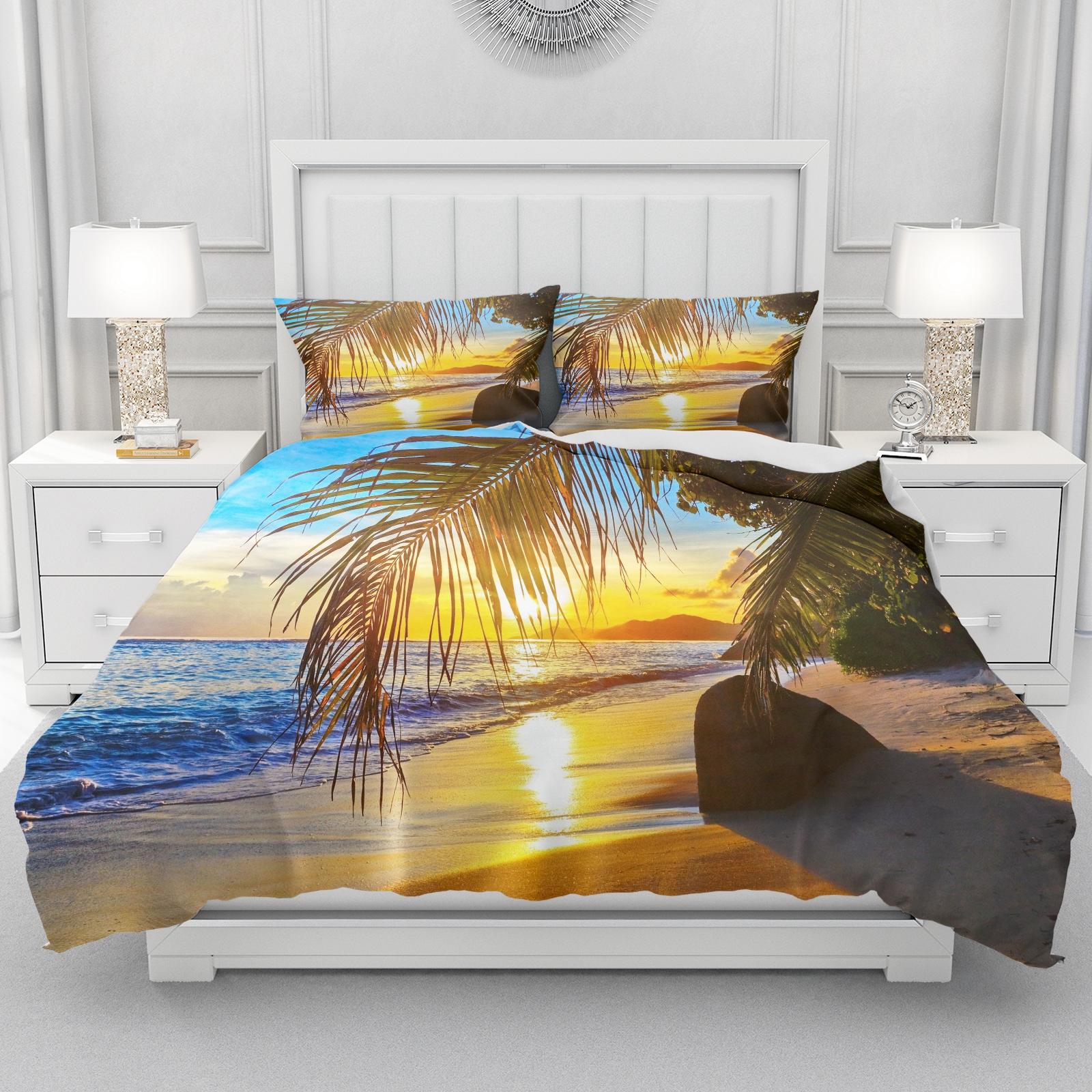 

Одеяло Пляж Кошка Море Детский Комплект Постельного Белья Горячая Кровь Декор Удобные Комплекты Дышащие Для Подростка Comforter (quilt)-EU Single(135*200cm)3pcs