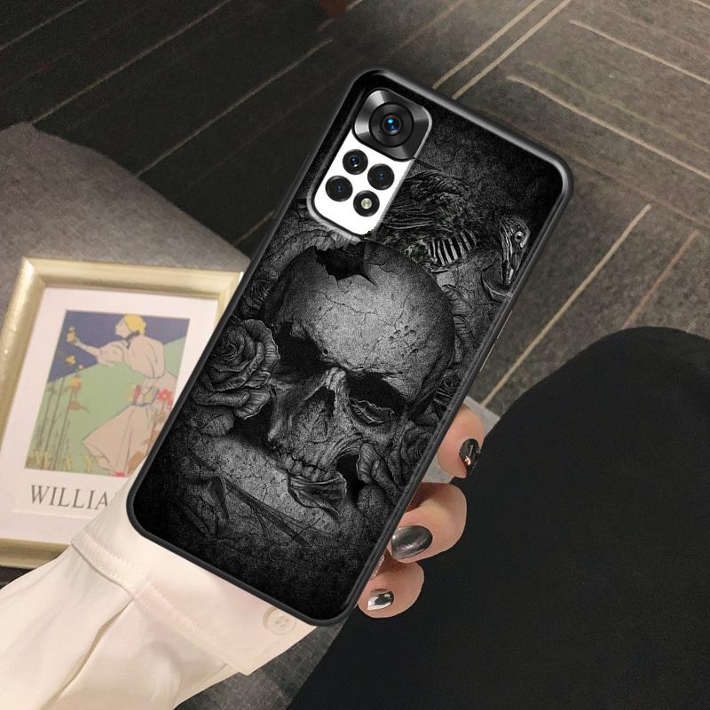 Crow Raven Dark Skull Funda For Xiaomi Redmi Note 14 Pro 9 10 11 12 13 Pro 10S 11S 12S Redmi 13C 10C 12C 14C Case