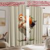 2D flat printing 2pcs Curtains Cute chicken pumpkin harvest Digital Printed Polyester Drapes Festive Wall Decor Perfect for