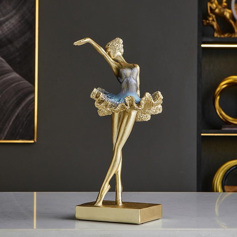 Ballet Dancer Figurine Decorative Resin Ornament Modern Minimalist Home Office Desk Decoration Gift Women