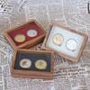 Acrylic Double Coin Box Commemorative Badge Medal Ancient Coin Collection Storage Wooden Box Business Gift Souvenir Box