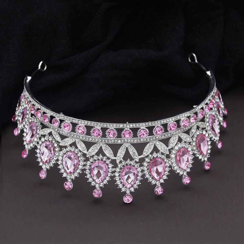 Baroque Wedding Crown Royal Queen Bridal Tiaras Hair Jewelry Pageant Party Birthday Head Accessories Girls Bride Headdress