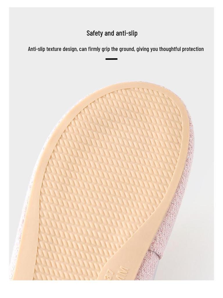 Breathable Cotton & Linen Non-Slip Slippers for Men and Women - All Seasons Wear