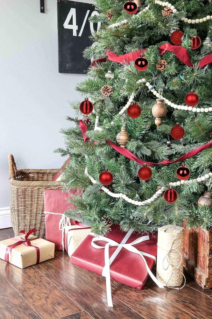 Villa Como Vánoční koule Sada stylového stromu Ideální pro Vánoce Halloween Domov Nové vánoční třpytivé ozdoby, 30, 5 cm, Ozdoby, Večírky,