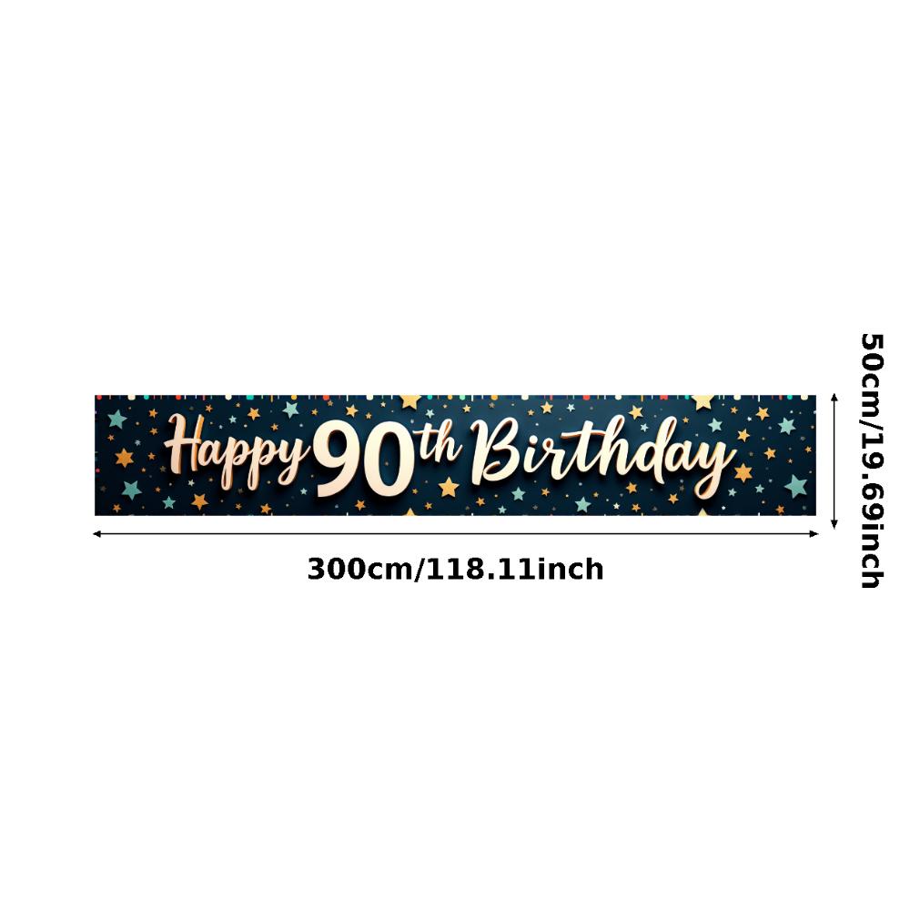Festive Look Anniversary Decoration Photo Prop Ninetieth Birthday for Milestone Event Party Background Anniversary Celebration