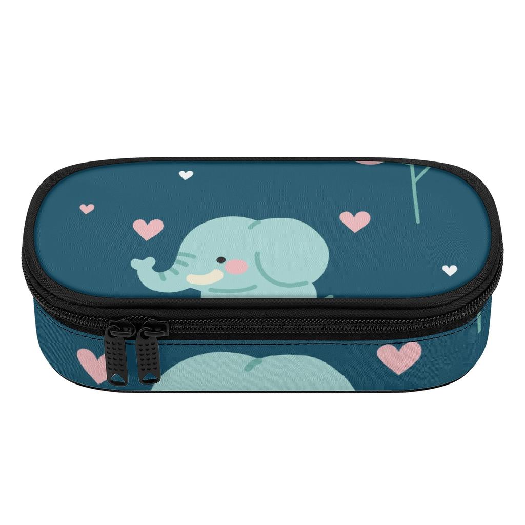 Pencil Pouch High Capacity Durable 300D Polyester Easy Open Zipper with Main Compartment Mesh Pocket and Pen Slots for Boys Girls