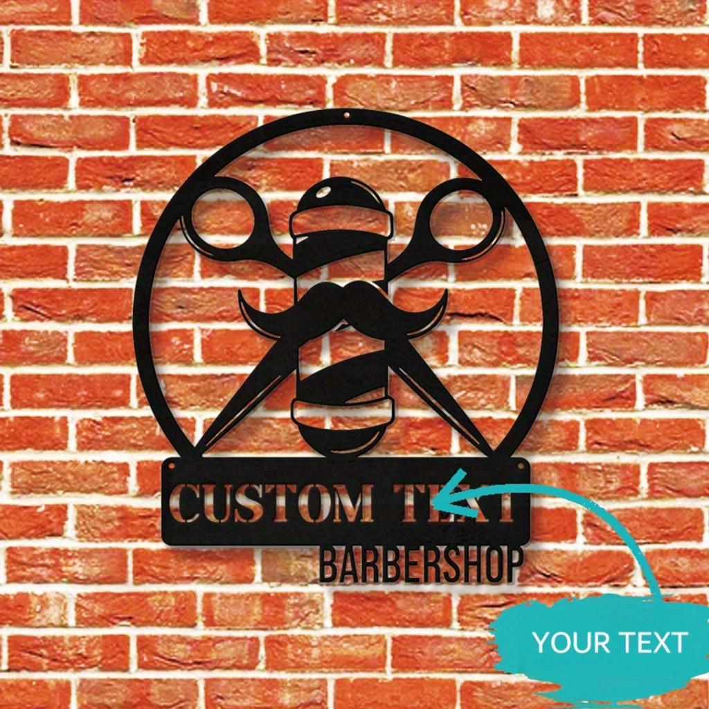 Custom Metal Barber Shop Sign Vintage Hairstylist Wall Decor