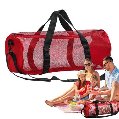 Foldable Mesh Dive Bag Adjust Shoulder Strap Breathable Mesh Travel Duffle  Adjust Shoulder Strap Handle Mesh Travel Duffle