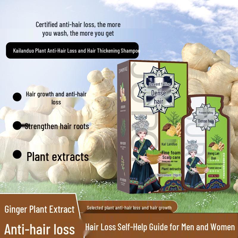 Ginger Plant Extract Anti-Hair Loss Shampoo for Hair Growth and Care