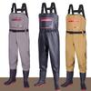 GUAIKEAI Men's One-Piece Rain Waders with Boots