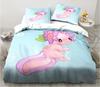 Cute Kawaii Axolotl Art Christmas Navidad Gift King Twin Double Child Customized Bedding Set Duvet Cover with Pillowcase 3 Piece