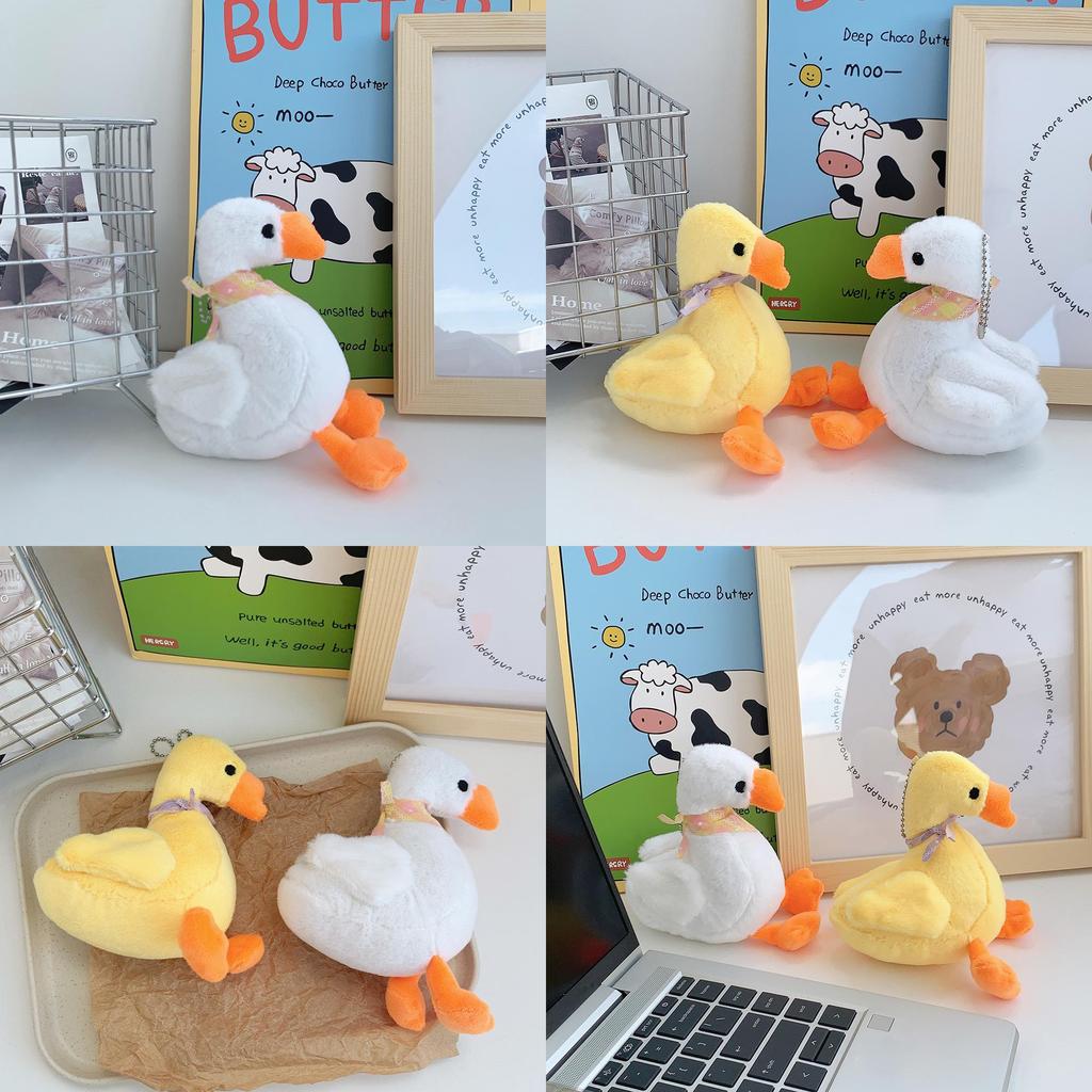 Adorable Plush Duck Scarf Toy Mini Keychain Wedding Toss Gift Cute Animal Doll