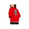 Anta Embroidered Pattern Round Neck Pullover Sweatshirt Women Sweatshirt Deep-Red 162318737-2