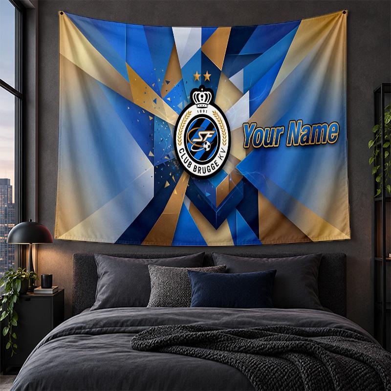 Personalized Tapestry Wall Hanging Club Brugge FC Pattern Art Background Cloth