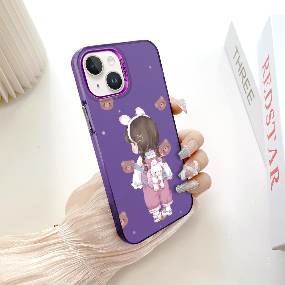 Fashion Colorful Sliver Double Sided Phone Shell Soft Edge Hard Case Full Cover Shockproof Phone Casing for Samsung A16 A55 Xiaomi Redmi 14C Poco C75
