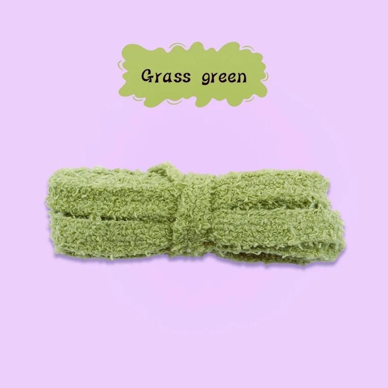 1Pair Flat Shoelace Fluffy Shoelaces 1.5cm Width Plush Rope Shoe Laces 100/120/140/160CM for Woman Man Shoes Accessories Fashion