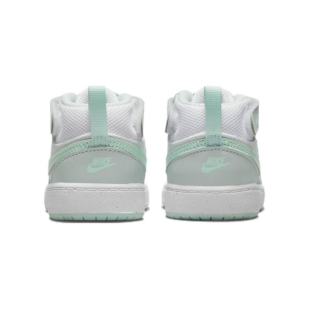 Nike Court Borough Mid 2 TD Pure Platinum Mint Foam Baby Sneakers Grey White CD7784-011