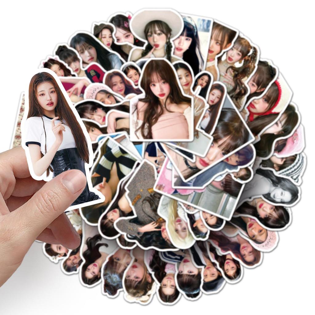 50 Jang Won Young Celebrity IVE Stickers: Personalized Decor for Water Bottles, Phones & Suitcases