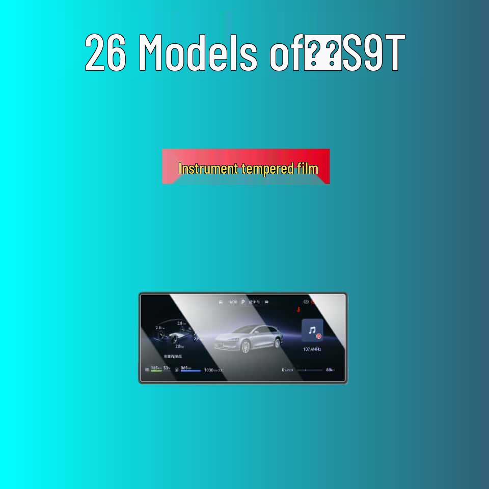 Tempered Glass Screen Protector for 26 Enjoy S9T Models, Car Control Navigation Sticker, Interior Modification Accessories