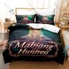 Cool Dark Gothic Werewolf & Mary Character Pattern 3 In 1 Bedding Set Quilt Cover With Two Pillowcases Unique Home Gift Indie Ga