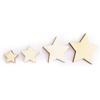 VORCOOL Christmas Wood Slices,200pcs Wooden Stars Wood Star Slices Mini Star Embellishments for Wedding Crafts Making