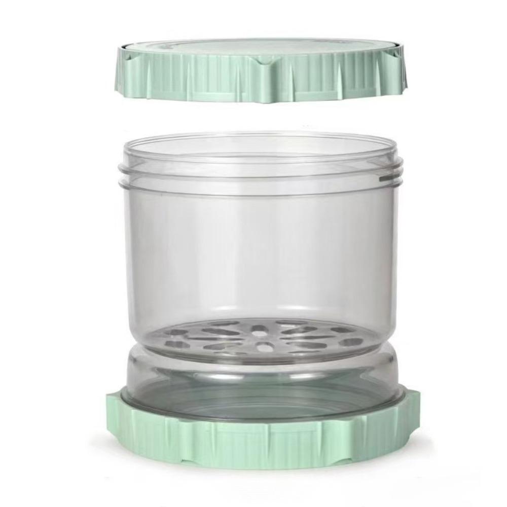 Strainer Mesh Hourglass Shape Pickle Jar with Fork Kimchi Making Jar Kitchen
