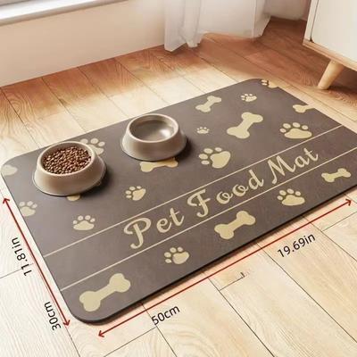 1PC Simple Diatom Mud Pet Mat Feeding Water Can Absorb Water Easy To Take Care of Mat Household Cat and Dog Bowl Basin Mat