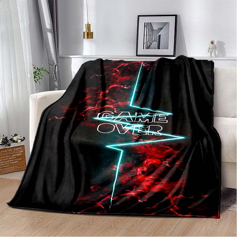 Gaming Flannel Blanket Gamer Gamepad Throw Blanket 3D Print Ultra Soft Home Decor Comfortable Bedding For Sofa Bed Couch Travel