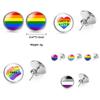 Elegante Metall-Ohrstecker mit Regenbogenflaggen-Thema Schlichtes und stilvolles Design 2022
