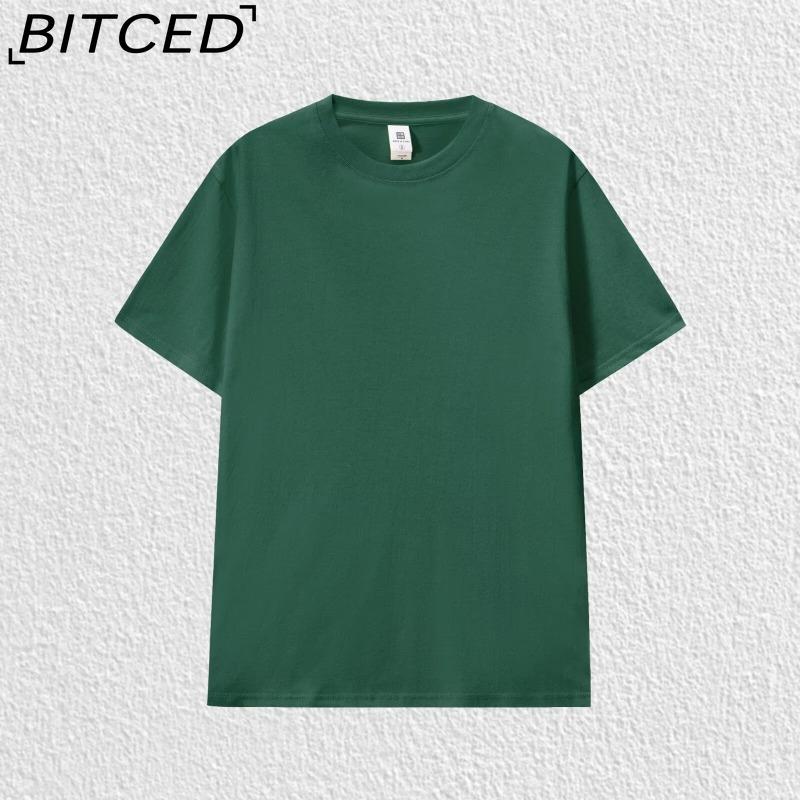 BITCED Cotton Short Sleeve T-shirt Men's Fashion Loose Half Sleeve Shirt Printed Compassionate Shirt