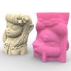 3D Little Girl Gypsum Silicone Molds for Making Succulent Plant Flower Pot
