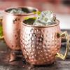 Cocktail Wine Cup Moscow Mule Mug Stainless Steel Hammered Copper Plated Beer Cup Coffee Cup Bar Drinkware for Ramadan